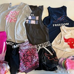 Under Armour Assorted Graphic Apparel Set - Gray, Black, Pink, Navy